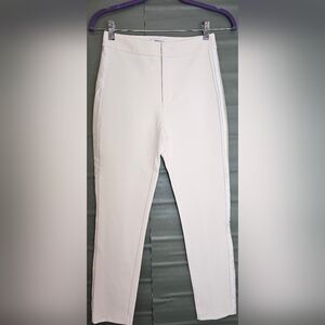 Bailey 44 Pants Ivory Womens Size 2 Made in USA Satin Strip Stretch